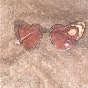 Dolls Kill Heart Shaped Sunglasses